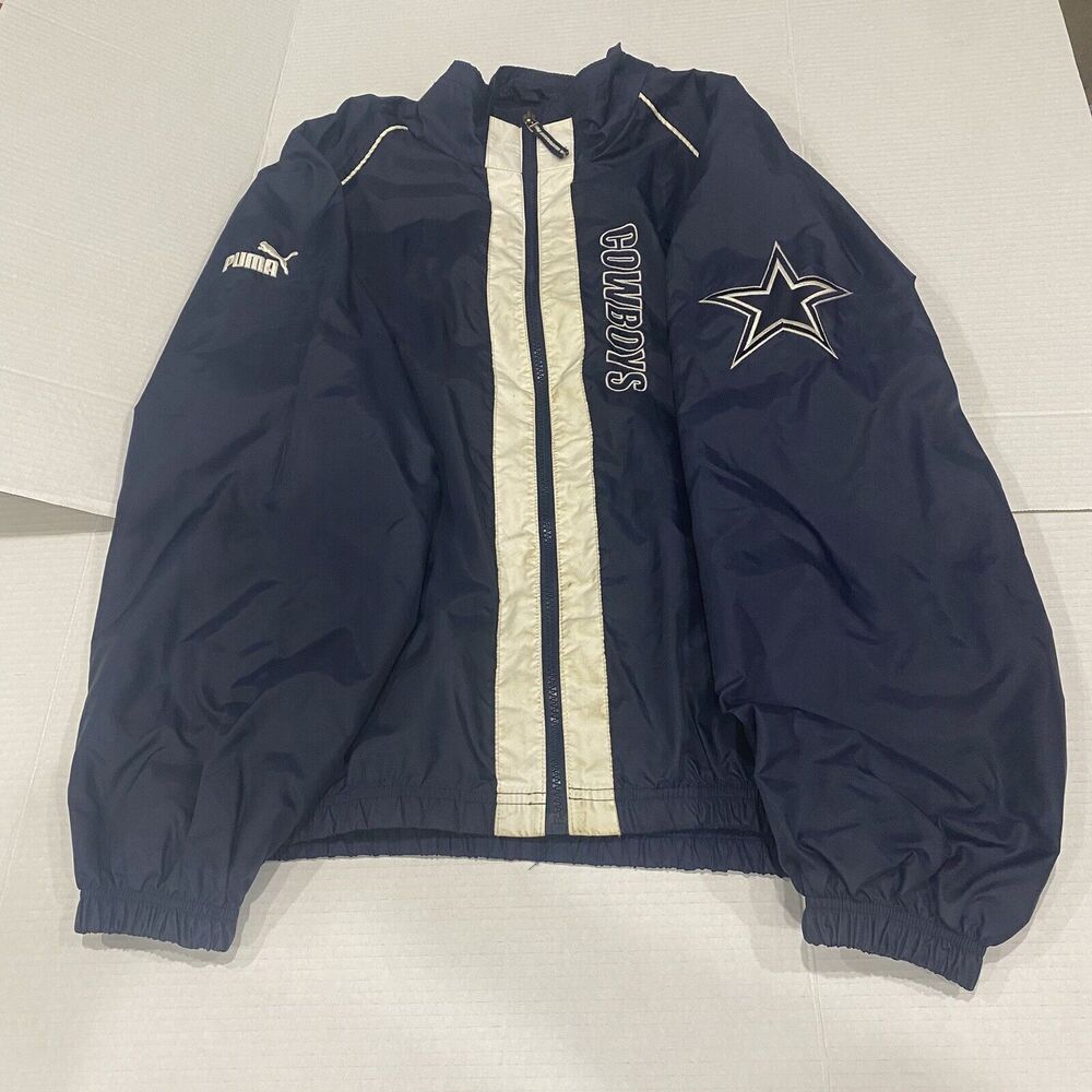 Vintage Dallas Cowboys Puma Mens Windbreaker Size Large